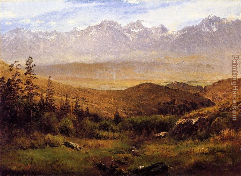 Albert Bierstadt In the Foothills of the Mountains